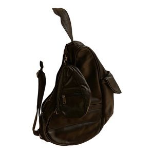 AmeriBag Healthy Back Leather Shoulder Bag with Bonus Mini Companion - NWT